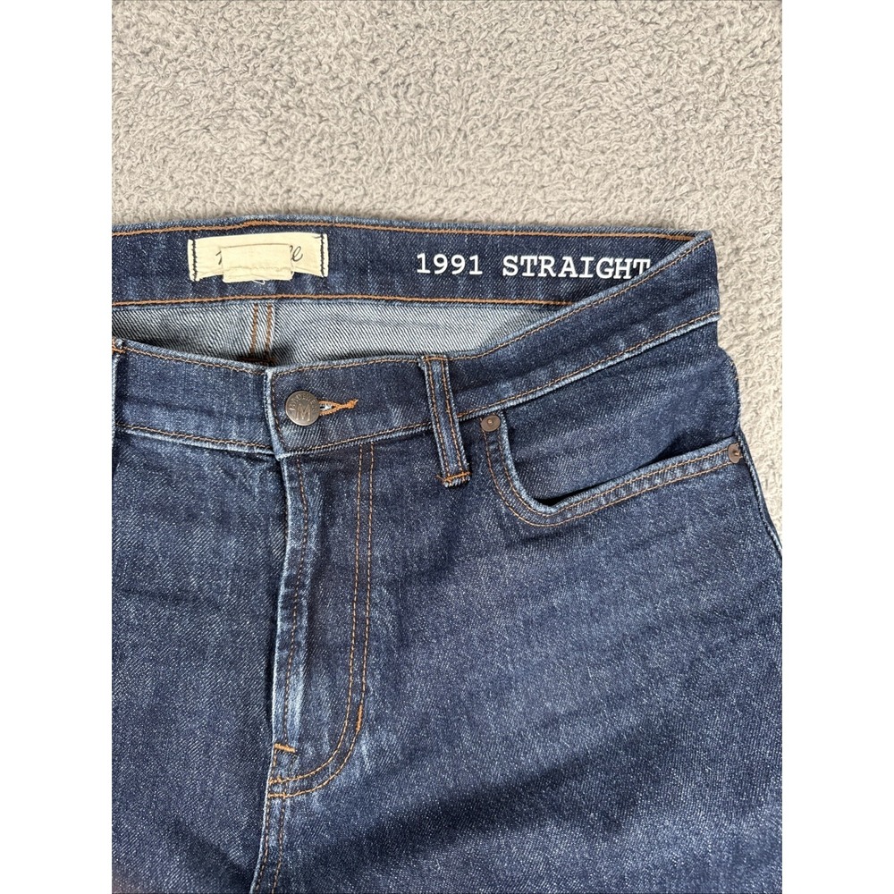 Madewell Jeans Men's 32x30 (34x30) Blue 1991 Straight Dark Wash Stretch Preppy - Picture 2 of 11